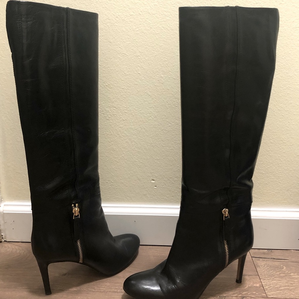 LEATHER NINE WEST KNEE HIGH BOOTS